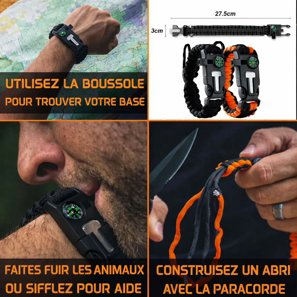 Bracelet de Survie Multifonctions - Randonnée